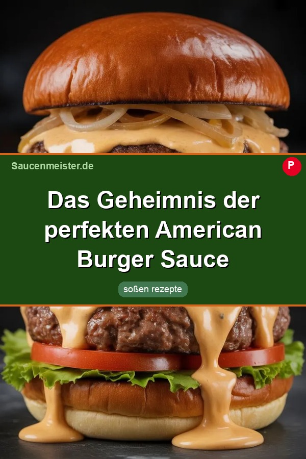 Pinterest Pin: Das Geheimnis der perfekten American Burger Sauce