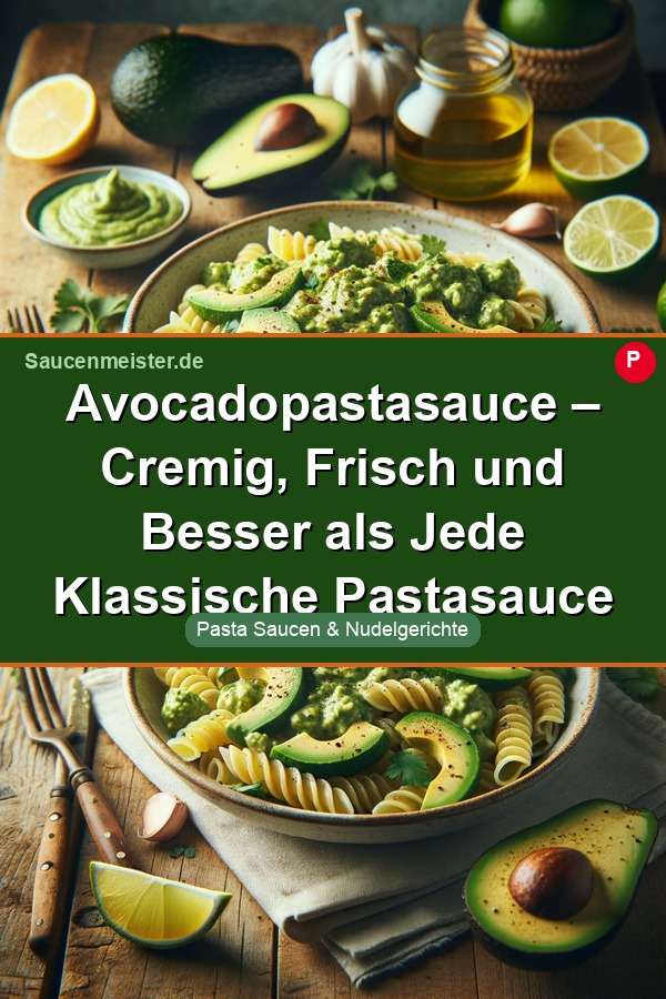 Pinterest Pin: Avocadopastasauce – Cremig, Frisch und Besser als Jede Klassische Pastasauce