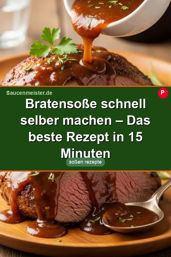 Pinterest Pin: Bratensoße schnell selber machen – Das beste Rezept in 15 Minuten