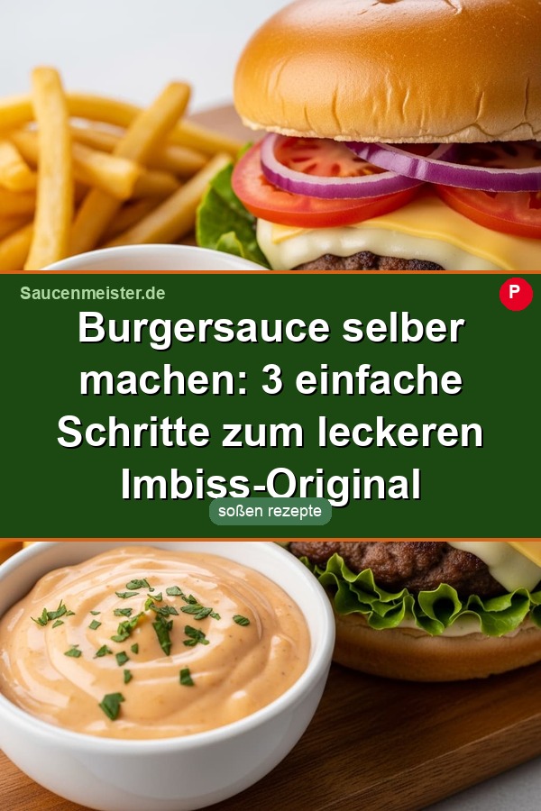 Pinterest Pin: Burgersauce selber machen: 3 einfache Schritte zum leckeren Imbiss-Original