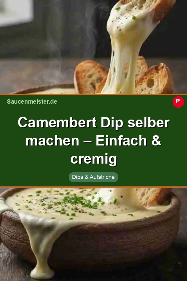 Pinterest Pin: Camembert Dip selber machen – Einfach & cremig