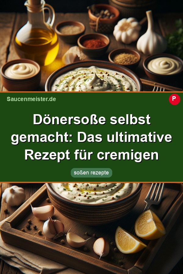 Pinterest Pin: Dönersoße selbst gemacht: Das ultimative Rezept für cremigen