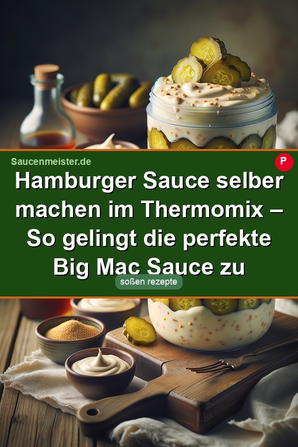 Pinterest Pin: Hamburger Sauce selber machen im Thermomix – So gelingt die perfekte Big Mac Sauce zu Hause!