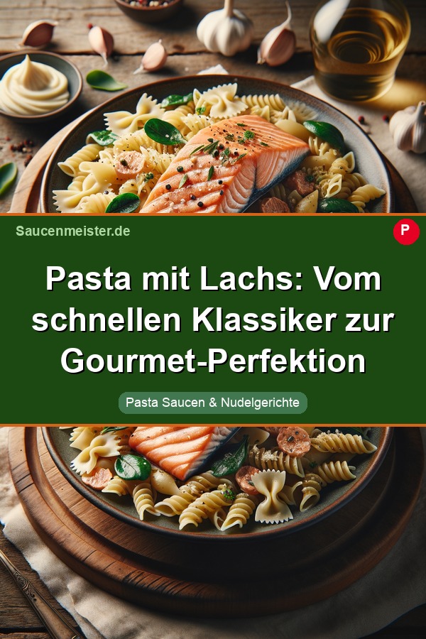 Pinterest Pin: Pasta mit Lachs: Vom schnellen Klassiker zur Gourmet-Perfektion
