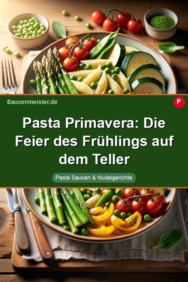 Pinterest Pin: Pasta Primavera: Die Feier des Frühlings auf dem Teller