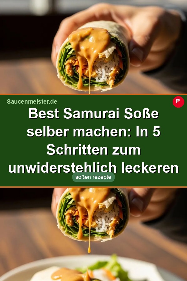 Pinterest Pin: Best Samurai Soße selber machen: In 5 Schritten zum unwiderstehlich leckeren Originalrezept