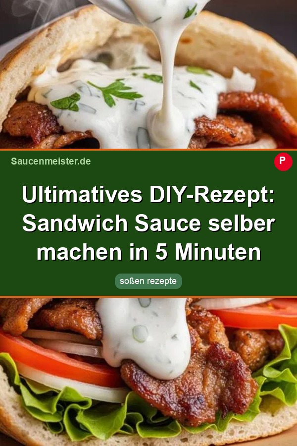 Pinterest Pin: Ultimatives DIY-Rezept: Sandwich Sauce selber machen in 5 Minuten