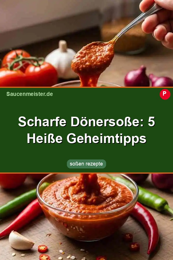 Pinterest Pin: Scharfe Dönersoße: 5 Heiße Geheimtipps