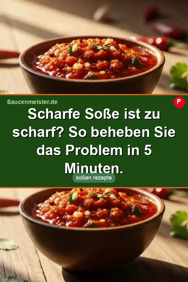 Pinterest Pin: Scharfe Soße ist zu scharf? So beheben Sie das Problem in 5 Minuten.