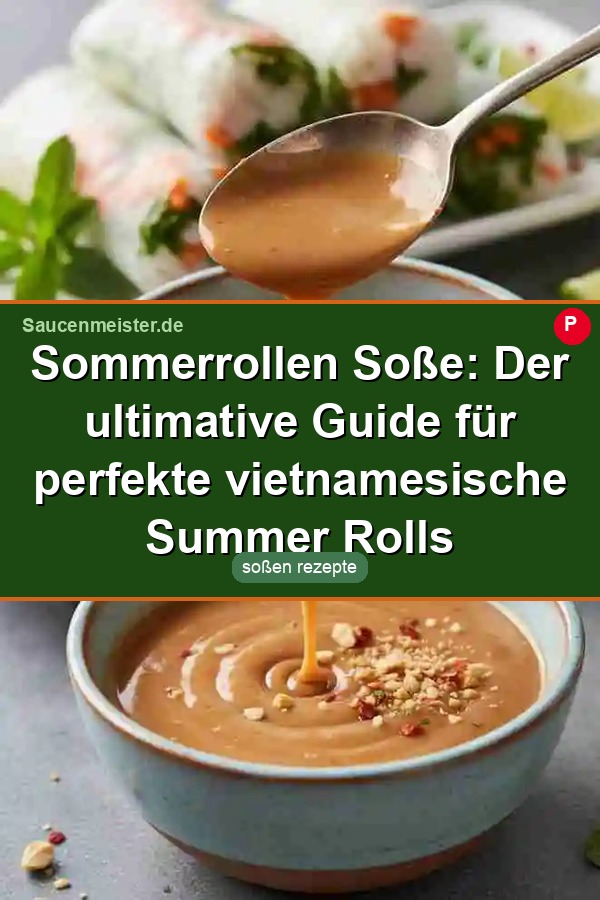 Pinterest Pin: Sommerrollen Soße: Der ultimative Guide für perfekte vietnamesische Summer Rolls