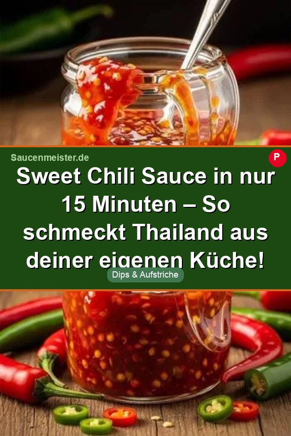 Pinterest Pin: Sweet Chili Sauce in nur 15 Minuten – So schmeckt Thailand aus deiner eigenen Küche!