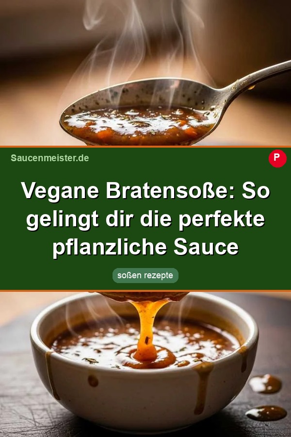Pinterest Pin: Vegane Bratensoße: So gelingt dir die perfekte pflanzliche Sauce
